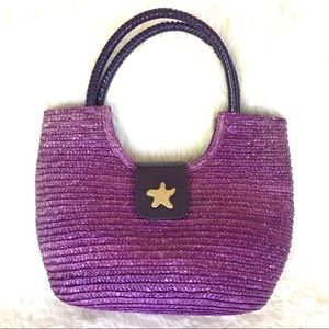 Purple Straw Bag